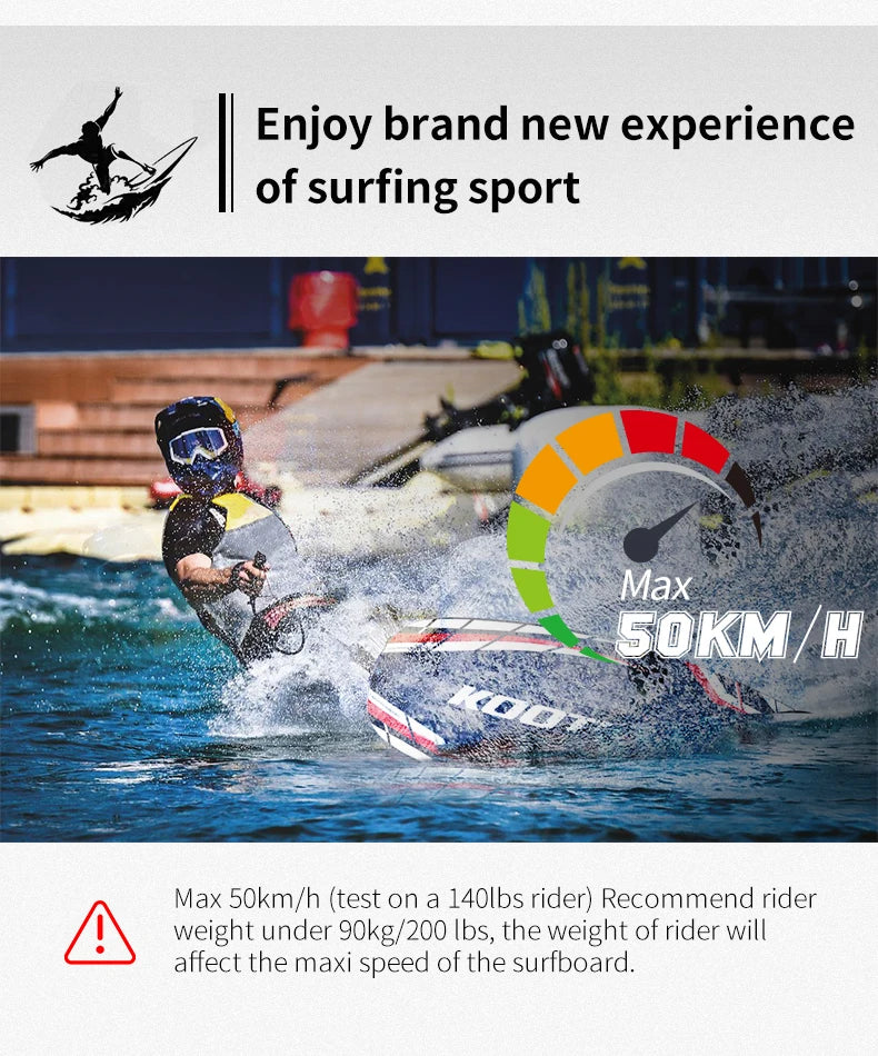 KOOTU Full Carbon Fiber 109cc Fuel ed   Surfboard Water Sport Board for Outdoor Surfing Adventure