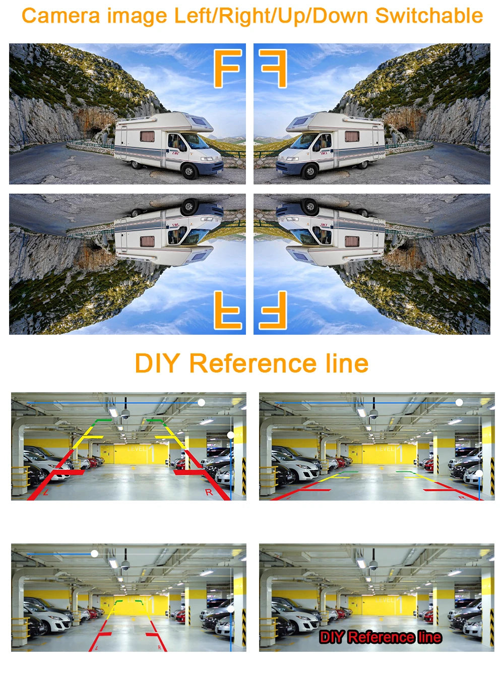 Rear View Car Camera 5G Wifi HD Night Vision Wireless Reversing Camera With 5V USB 12V Cable Support Android IOS Mobile Phones