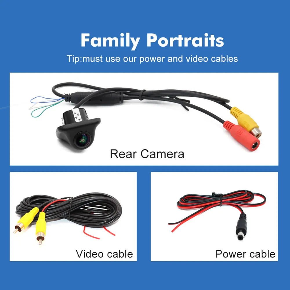 SMARTOUR 180 Degrees 4K 1920x1080P Car Rear View Camera Fisheye Lens AHD NTSC Format HD Night Vision For Car Radio MP5