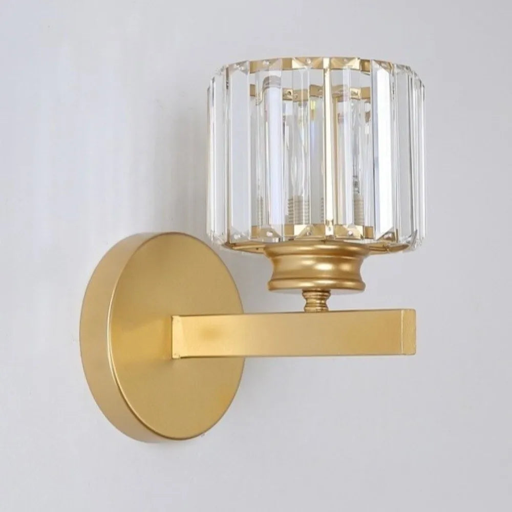 Light Luxury Crystal Wall Lamp LED Lighting 3 Colors Changing Night Light Wall Mounted Dimmable Decorative Lamp Room Lighting