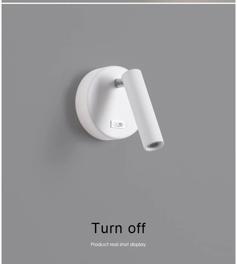 Switch Wall Lamp Modern LED Wall Light Simplicity Spotlights Indoor Lighting Room Decor For Living Room Bedroom Bedside Sconces