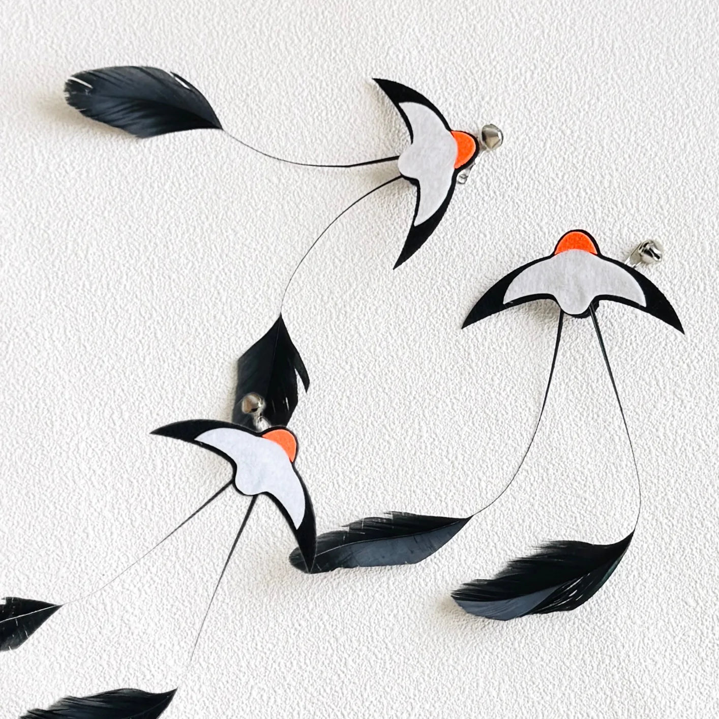 Cat Toys Interactive Funny Simulation Bird Feather with Bell Cat Stick Toy for Kitten Playing Teaser Wand Toy Pet Cats Supplies