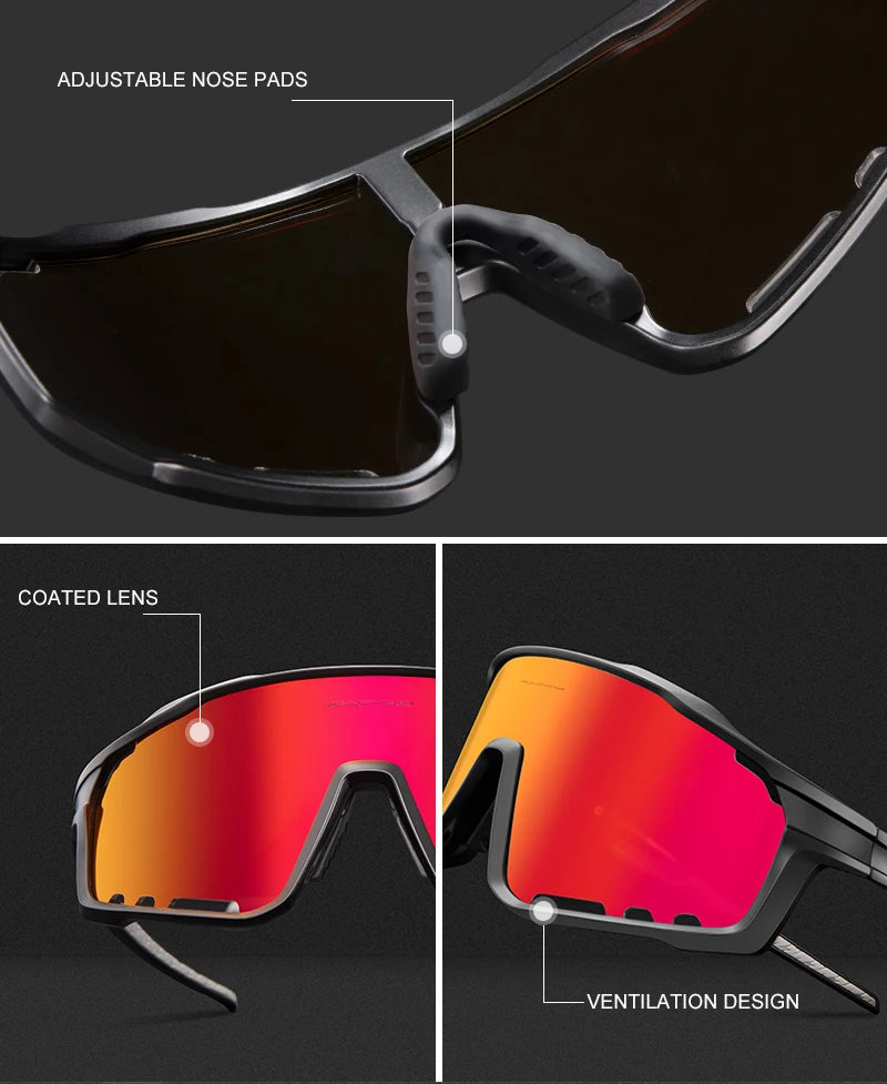 KAPVOE UV400 Cycling Glasses Men MTB Cycling Sunglasses Outdoor Sports Running Eyewear Women Road Bike Glasses