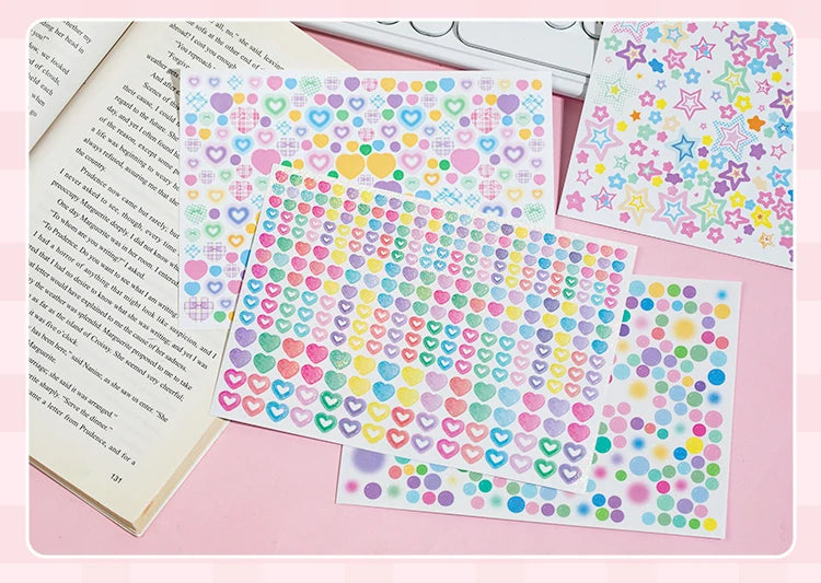 2 Types, 20 Sheets Per Pack, Star Date Series, Star Creative Sticker Book, Handbook, DIY Scrapbook, Picture Book C