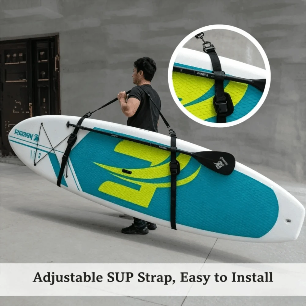 Portable SUP Carrying Strap Adjustable Length Shoulder Sling Design Paddle Board Carrier Durable Nylon Surf Paddle Board Carrier