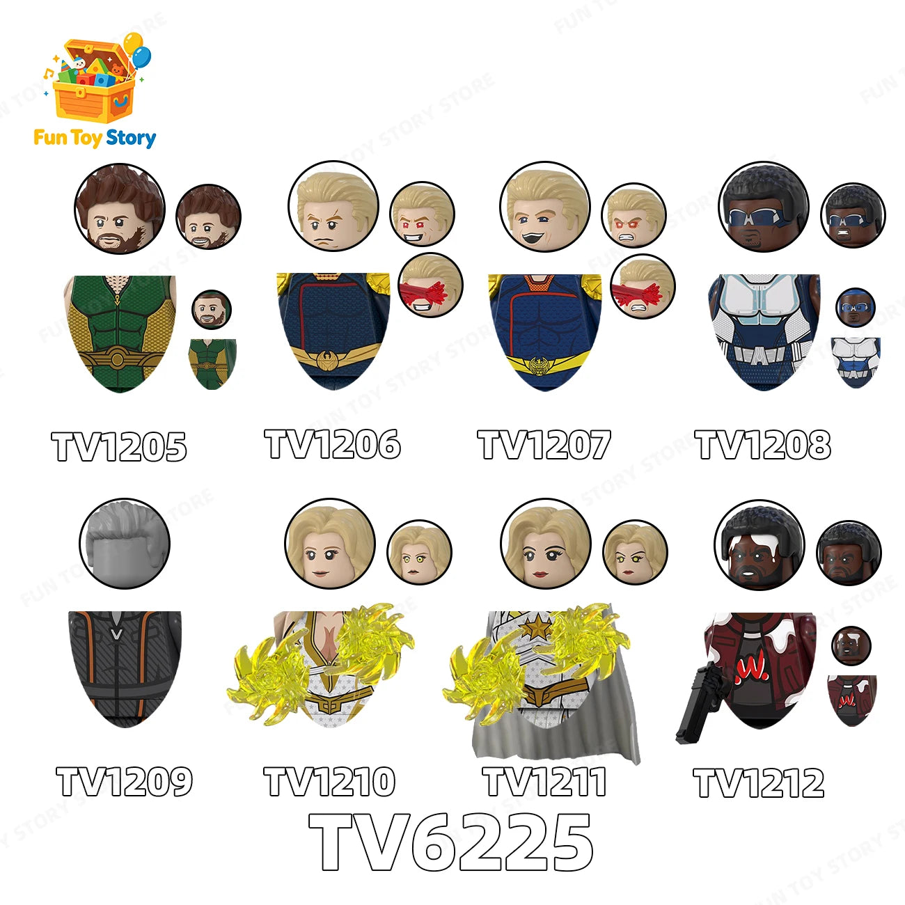 TV6224 TV Watchdog Series, Assembled Building Blocks, Human Toys, Collected by Film and Television Enthusiasts, Gifts for People