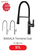 BAKALA Brass Matte Black Bathroom Sink Faucet Tap Hot Cold Wash Basin Water Swivel Spout Wall Mounted Bath Mixer