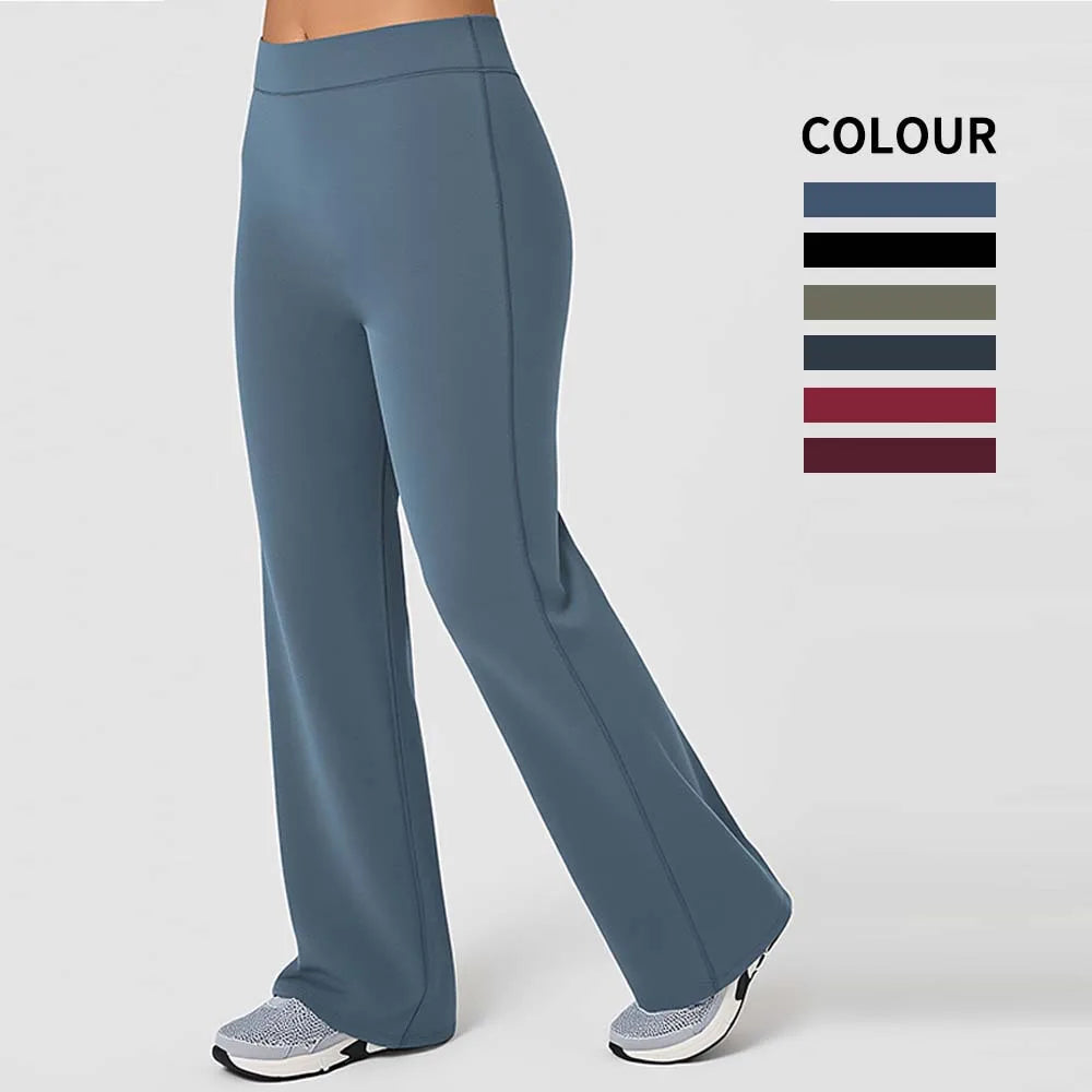 Straight-Leg Pants Ultra Soft Butter Fabric Women Mid-Waist Yoga Pants GYM Naked Feel Pilates Running Sport Trousers Yoga Pants
