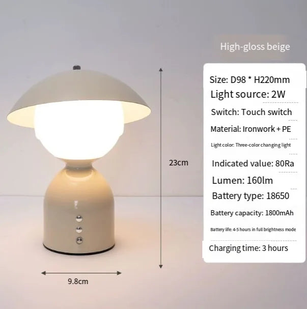 2026 Modern Night Light Atmosphere Lamp with Touch Dimming and Charging Function Desk Lamp