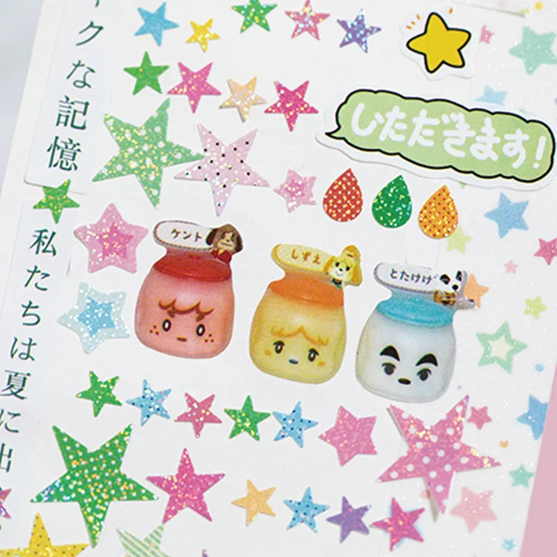 2 Types, 20 Sheets Per Pack, Star Date Series, Star Creative Sticker Book, Handbook, DIY Scrapbook, Picture Book C