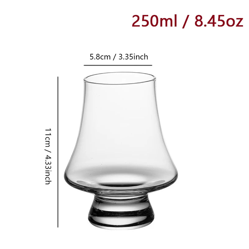 YWDL 2/4/6pcs Glass Whiskey Cup Set of 250ml Clear Lead Free Drinking Glasses Scotch Liquor Barware Beer Spirits Wine Glasse