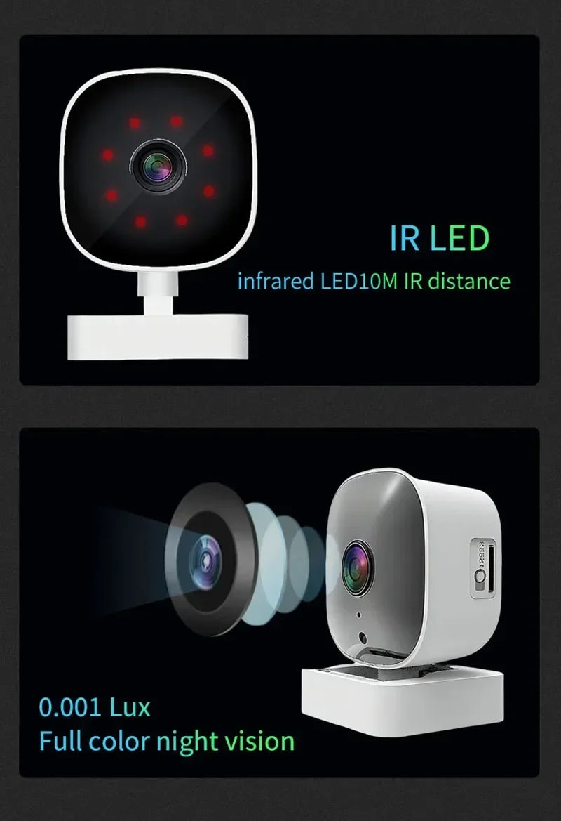WiFi Camera Safety Monitor Mini 1080P HD Camcorders Indoors Night Version Video Intelligent Camera Security Protection 2026 New