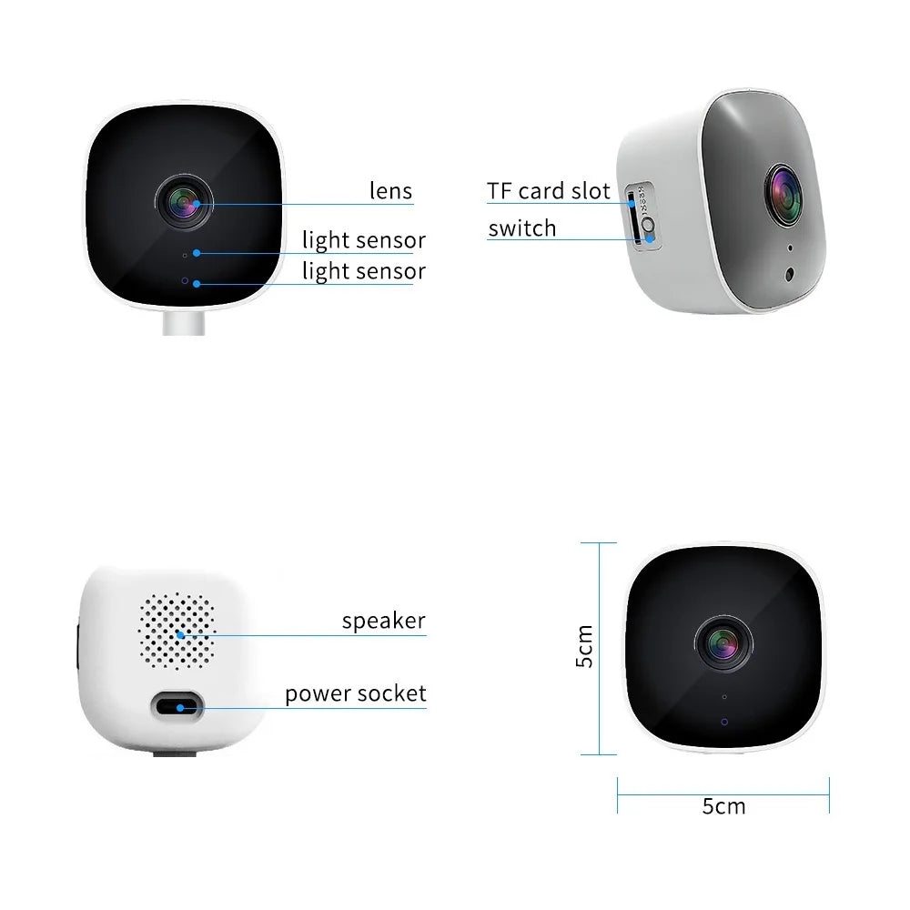 Wireless WiFi Smart HD Wide-Angle Home Camera Indoor Mini Surveillance Two-Way Audio Motion Detection Cloud Storage Camera 2026