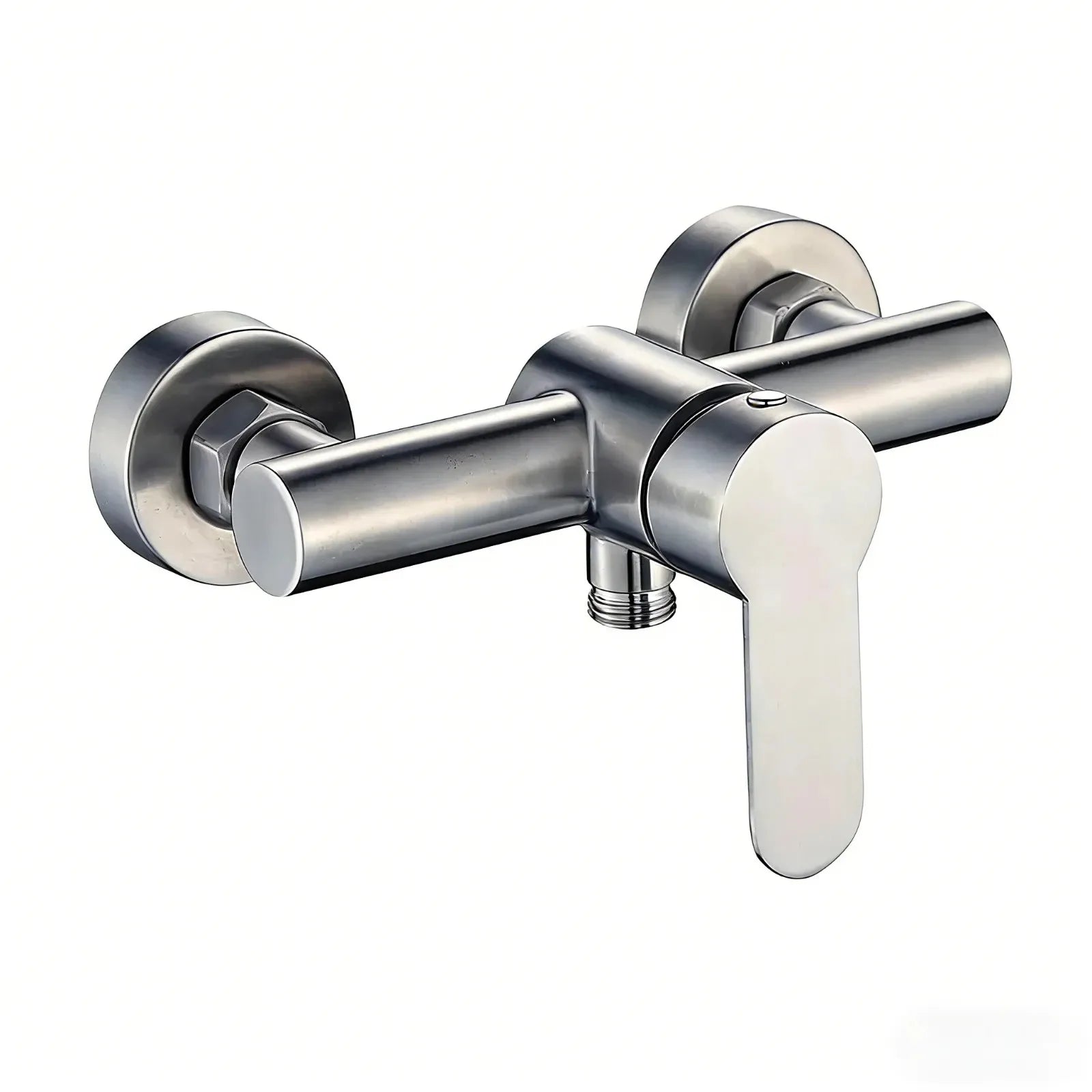 304 Stainless Steel Bathroom Shower Faucet Wall Mounted Triple Tub Faucet Hot and Cold Water Mixing Valve Faucet with G1/2 Inch