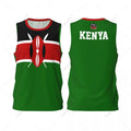 Kenya Flag Men Basketball Sports Running Fitness Multifunction Sleeveless tshirt Exclusive Custom Name Nunber