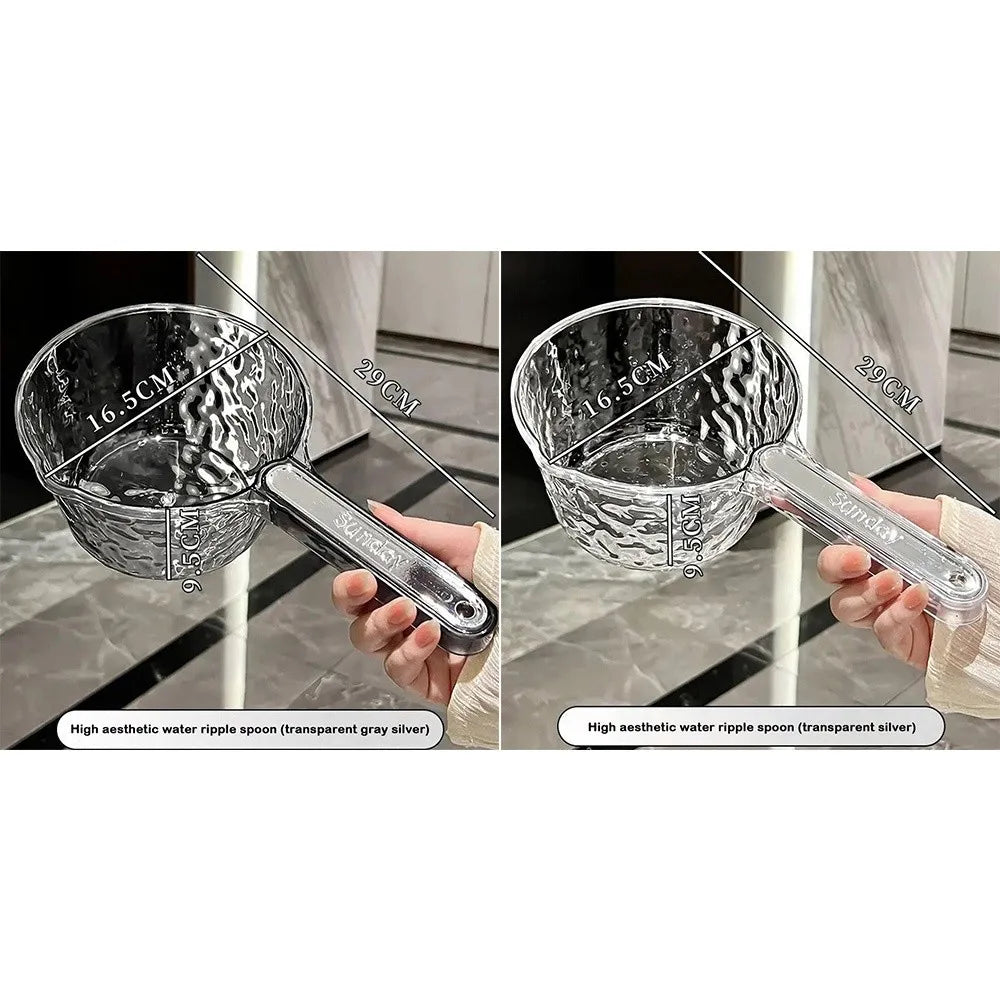 Durable Thickened Dipper Water Ladle PET Unbreakable Water Scoop Transparent Bathing Spoon Kitchen Gadgets