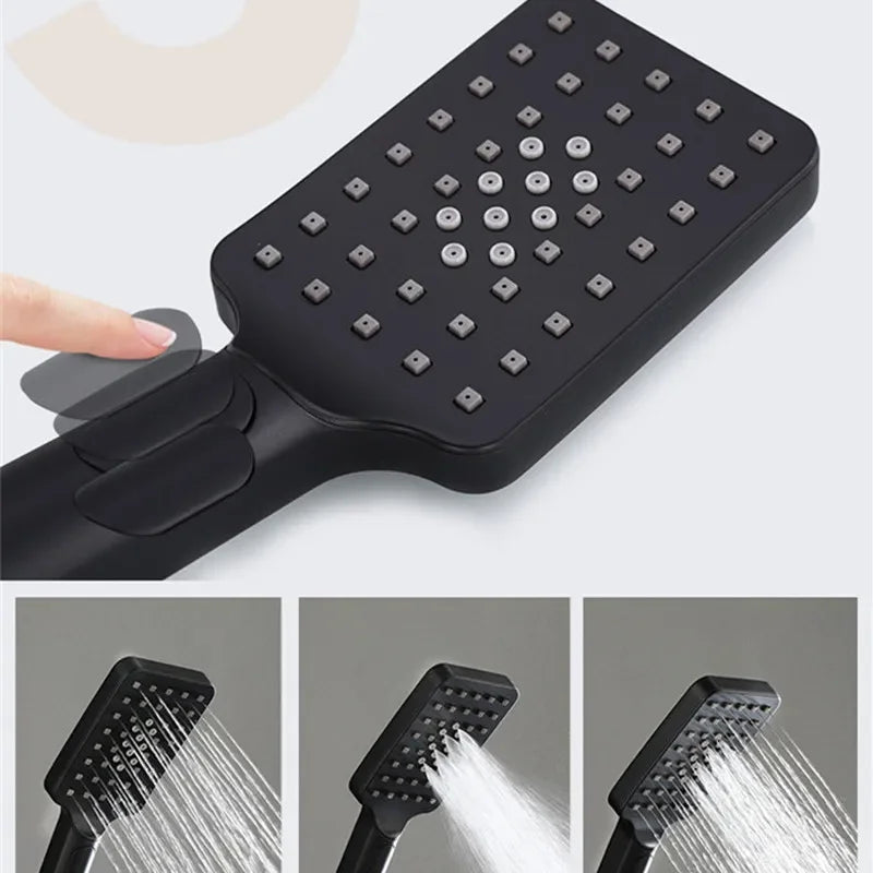 Hot Cold Bathroom Shower Set 12 Inch Rain Shower Head Quality Brass Bathroom Mixer Faucet Black Gold Thermostatic Shower System