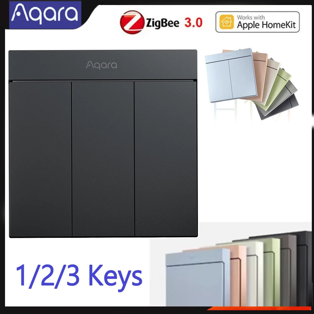 Aqara Smart Wall Switch H1M With Neutral Line Wireless Key Light Switch Zigbee Multiple Control Modes Smart Wall Light Switch