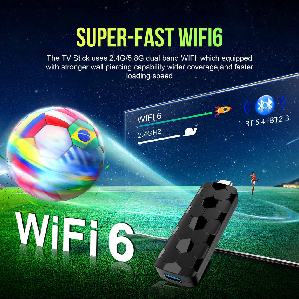 Mortal Q8 Android14 TV stick WIFI6 Voice Control TV stick  8K video RK3518 Netflix YouTube Tv box Free Live TV Streaming