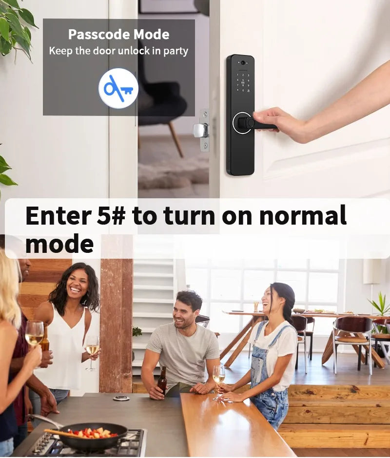 DSKDFTY Tuya wifi Smart Door Lock Digital Electronic Lock Remote APP Fingerprint Password RFID Unlock For Home house