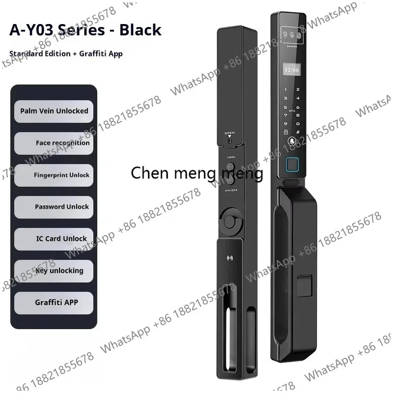 Standard Version Smart Lock  Aluminum Fully Automatic Fingerprint Face Recognition Palmprint Unlock