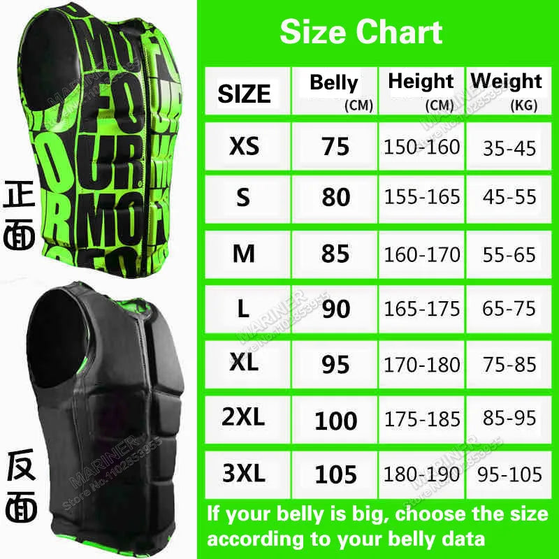 Impact Vest Wakesurf Vest CE Approved Jet Ski Life Jacket Premium Quality Comp Impact Vest Great for All Watersports Activities