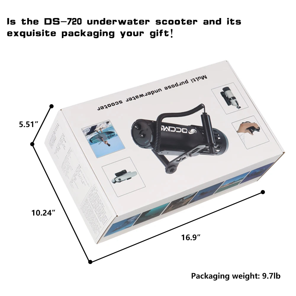 DCCMS Electric Underwater Scooter Dive Equipment Sea Scooter SUP Motor Paddleboard Motor for Diving And Water Sports