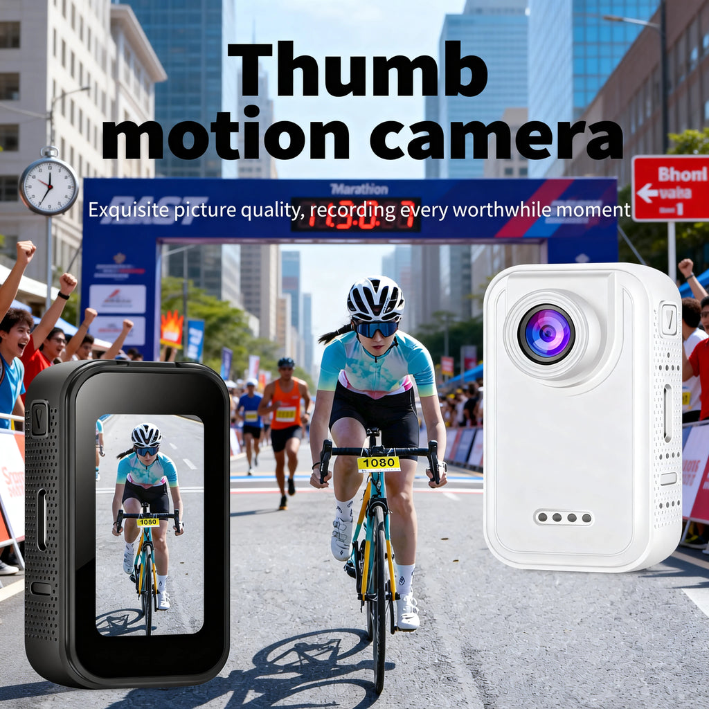 1080p HD thumb camera, one-click quick shot, portable 2K compact HD recorder, cycling, mountaineering, outdoor sports camera