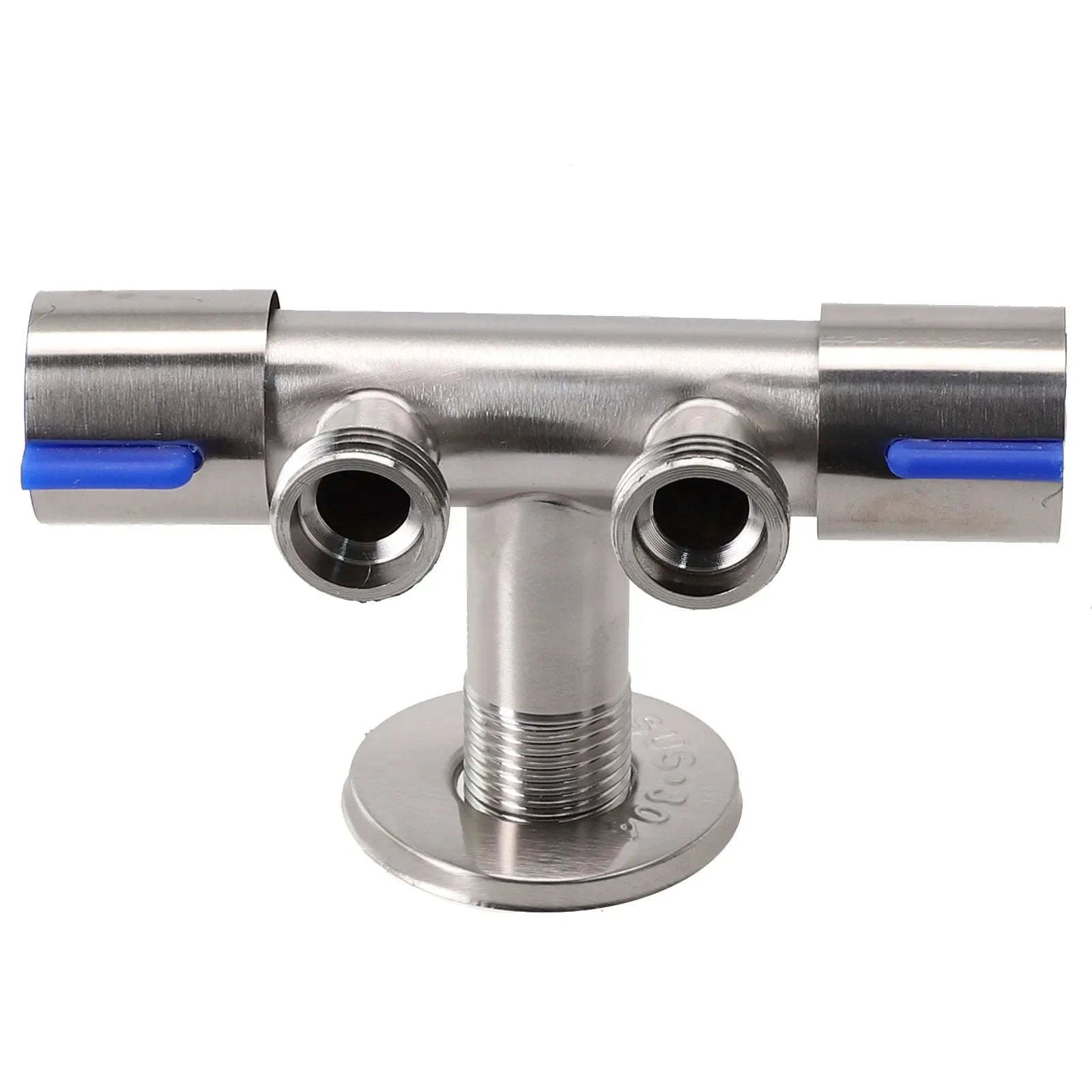 Bathroom Double  Handle Faucet  Dual Control  Stainless Steel Cold Water Faucet Bathroom Washing Machine Faucet Triangle Valve
