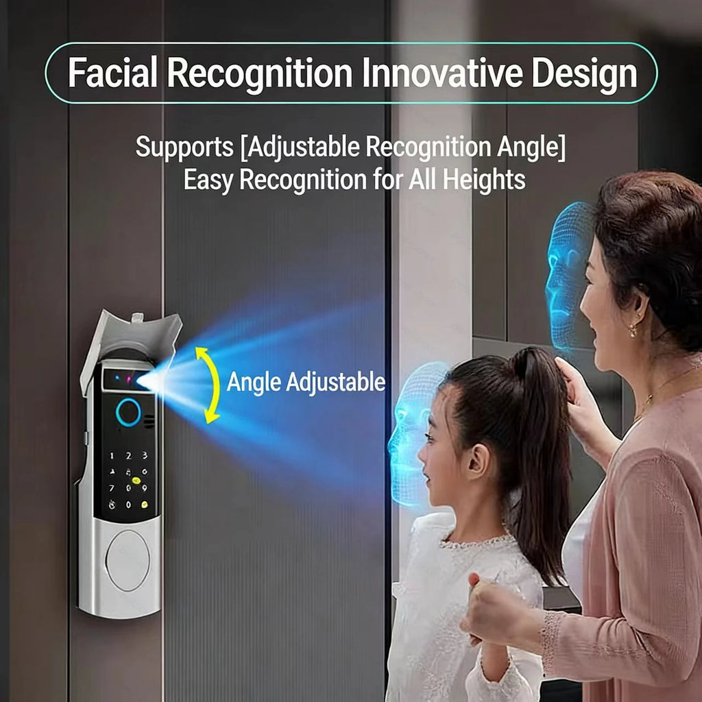 Waterproof Smart Lock Remote APP Video Intercom 3D Face Recognition Tuya Smart Home Fingerprint Password IC Card Doorbell Keypad