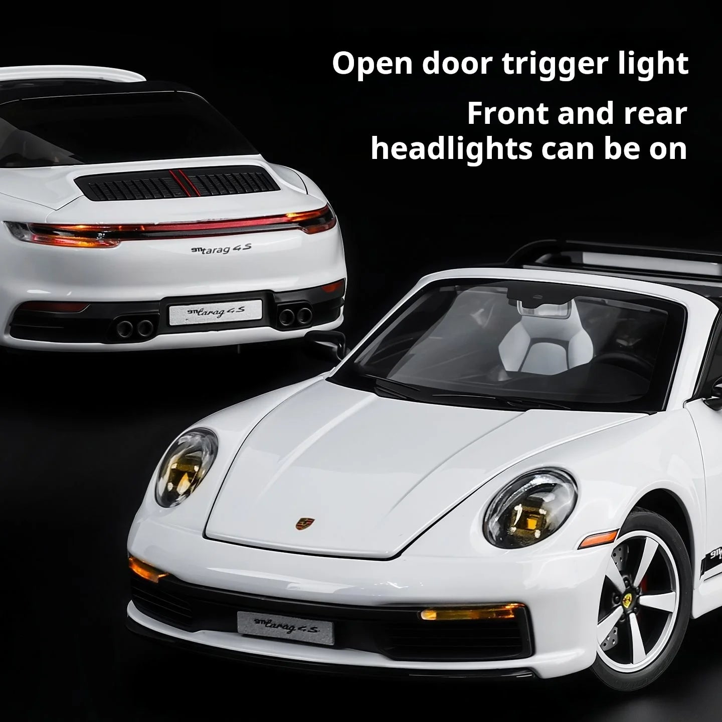 1:32 new folding convertible Porsche 911 alloy car model simulation Sound& light Fashion Exquisite collectibles Boys Toy Gift