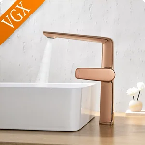 VGX Bathroom Faucets High Basin Mixer Sink Tall Faucet Gourmet Washbasin Taps Water Tap Hot Cold 360° Tapware Crane Brass Black