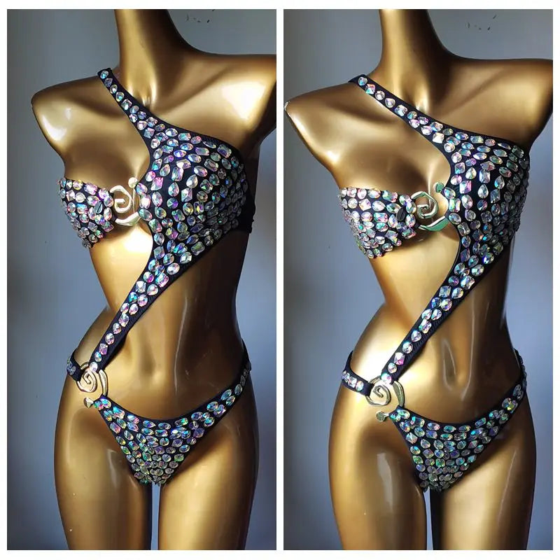 2025 newest fashion swimsuit bar bikinidiamond bikini crystal bar bikini  swimsuit handmade bar bikini diamond bikini swimsuit