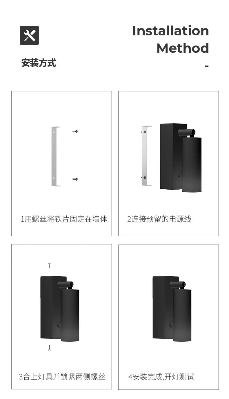 LED Wall Lamp with Switch – 3W Modern Folding Rotatable Sconce for Bedroom, Bedside, Home, and Hotel Reading Lighting