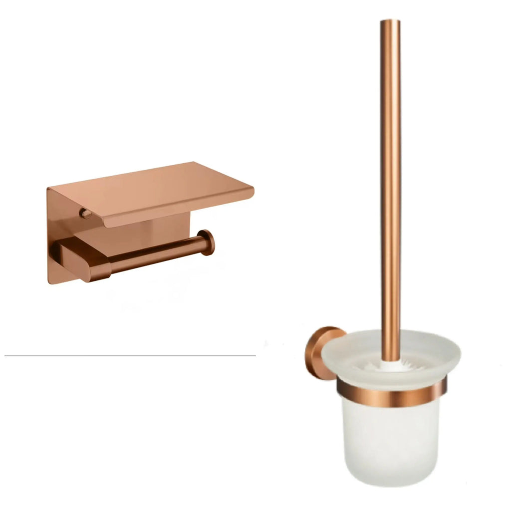 High-quality Brushed Rose Gold 304Stainless Steel Beautiful Wall Hook Toilet Paper Holder Towel Bar Bathroom Accessories