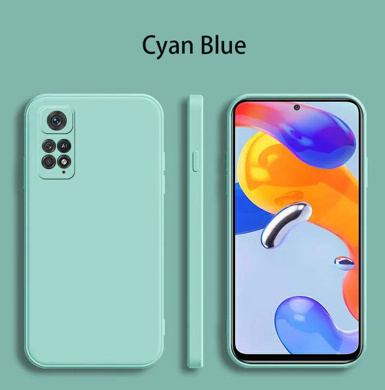 For Xiaomi Redmi Note 12 Pro 4G Square Liquid Silicone Phone Case for Redmi Note12 Pro 4G Camera Protection Cover Fundas