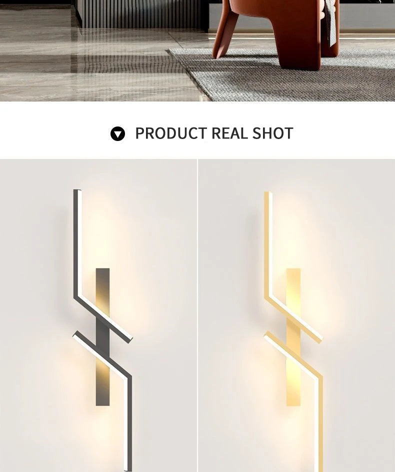 Modern Minimalist LED Wall Lamps - Bedside Interior Lighting for Living Room Bedroom Stairs - TV Backlight Wall Decor Lights