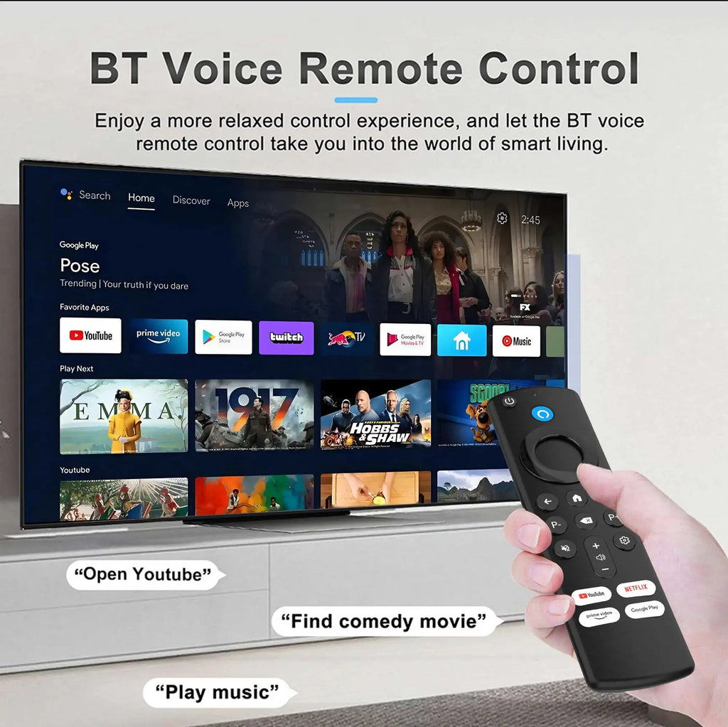 Mortal Android14 TV Stick WIFI6 Voice Control TV Stick Q8 8K Video Allwinner H313 Netflix YouTube TV Box Free Live TV Streaming