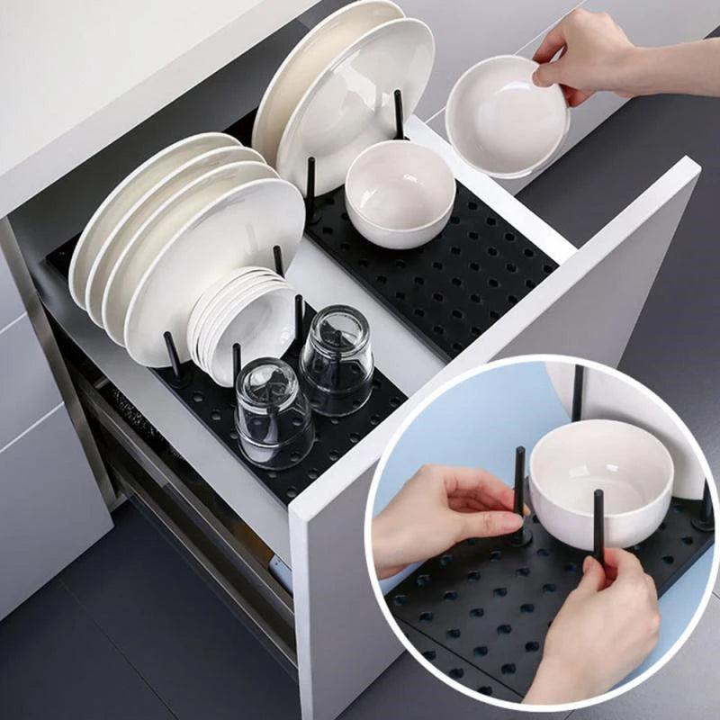 Kitchen Organizer Sink Dish Drying Rack Sink Drain Shelf Bowl Plates Shelf Storage Drawer Desktop Adjustable Holder Accessories