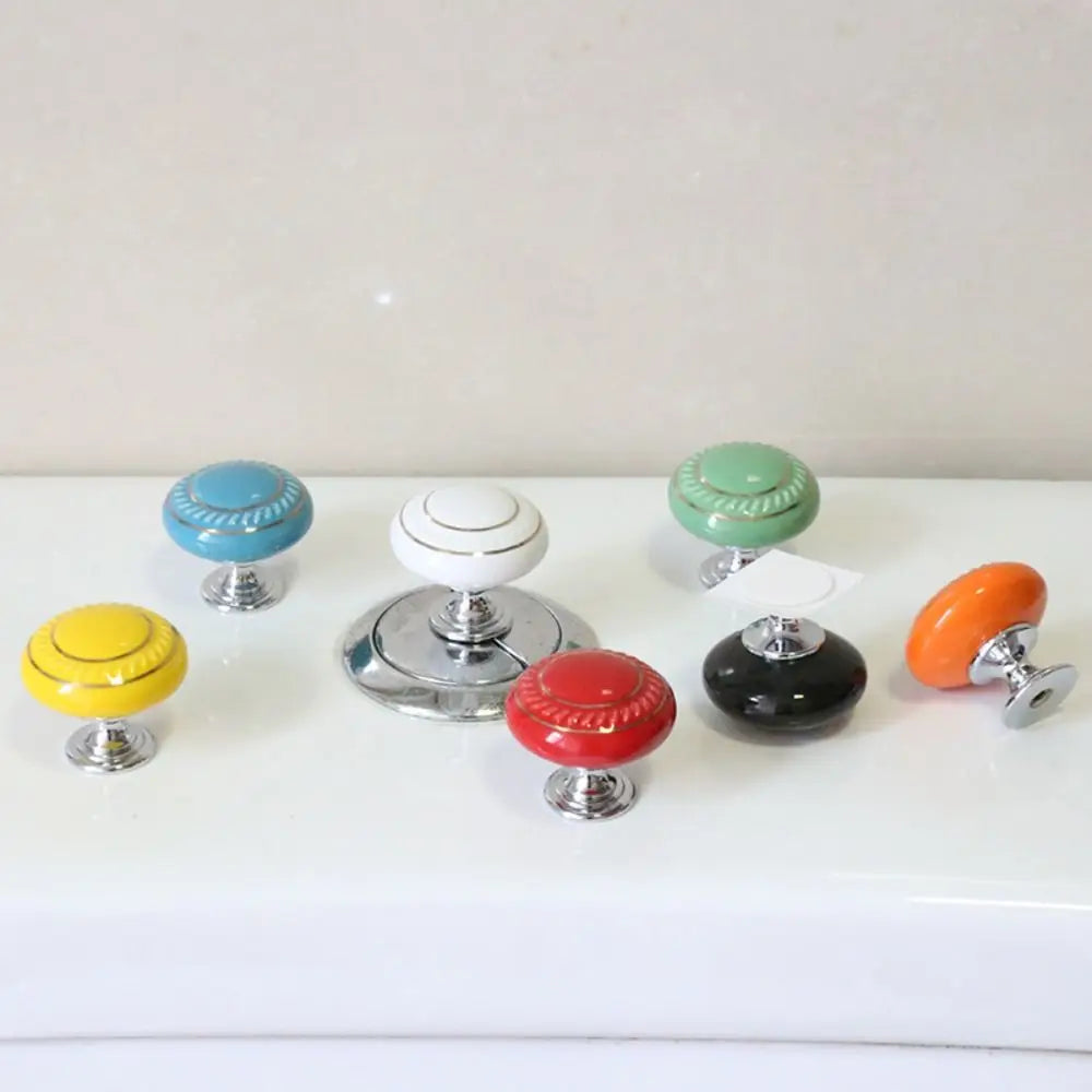 New Ceramic Round Shaped Toilet Tank Button Universal Labor-saving Furniture Handle Toilet Flush Button Toilet