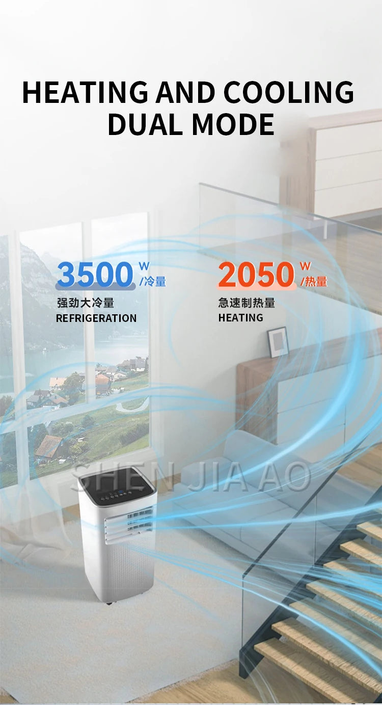3500W/3300W Air Conditioner 3 in 1 Portable AC Unit with Built-in Dehumidifier and Fan Functions Cools 250 sq.ft