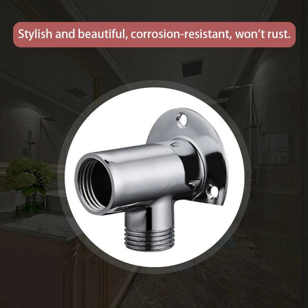 Stainless Steel Shower Arm Extension Arm Joint Shower Nozzle Bottom Hose Wall Mounted Shower Head Arm Bathroom Accessories