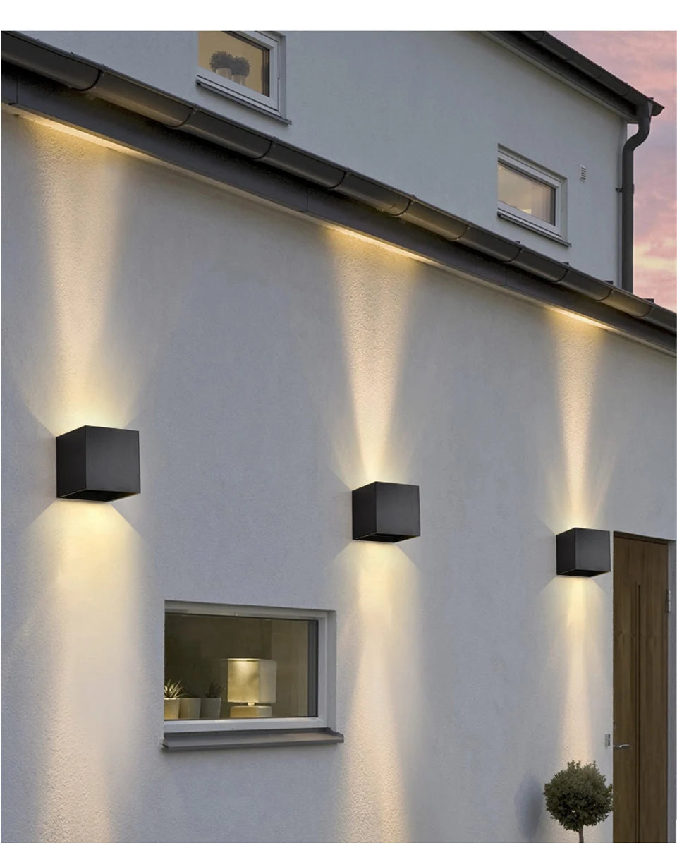 LED Wall Lamp 7W 100-240V Outdoor / Indoor Porch Garden Wall Lamp For Bedroom Bedside Lighting Up and Down Adjustable Wall Light
