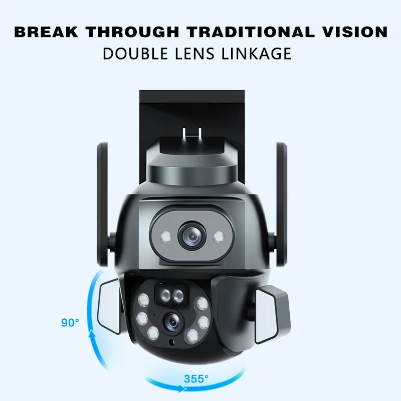 4MP UHD Carecam APP Dual Lens Wireless PTZ IP Dome Camera Full Color AI Humanoid Detection Home Security CCTV Baby Monitor