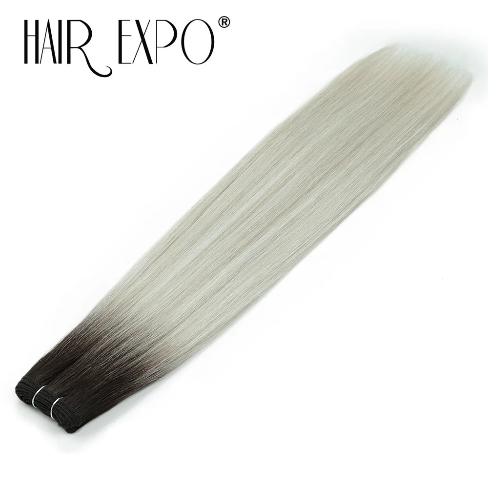 26" Bio Straight Hair Bundles Natural Soft Heat Resistant Fiber Synthetic Fiber Hair Extensions Protein Straight Hair Weave