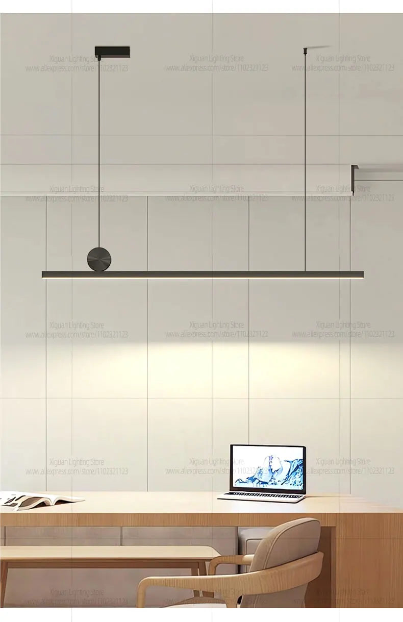 LED Restaurant Chandelier Modern Minimalist Kitchen Ceiling Light Dining Table Pendent Lamp Bar Pendant Light Indoor Lighting