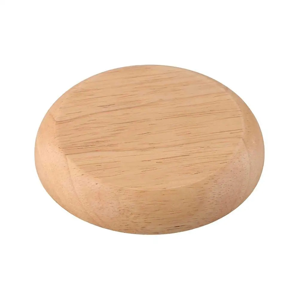 Rubber Wood Eco-Friendly Hand-made Round Kitchen Supplies Unbreakable Snack Plate Wood Plate Tea Tray Dessert Plate