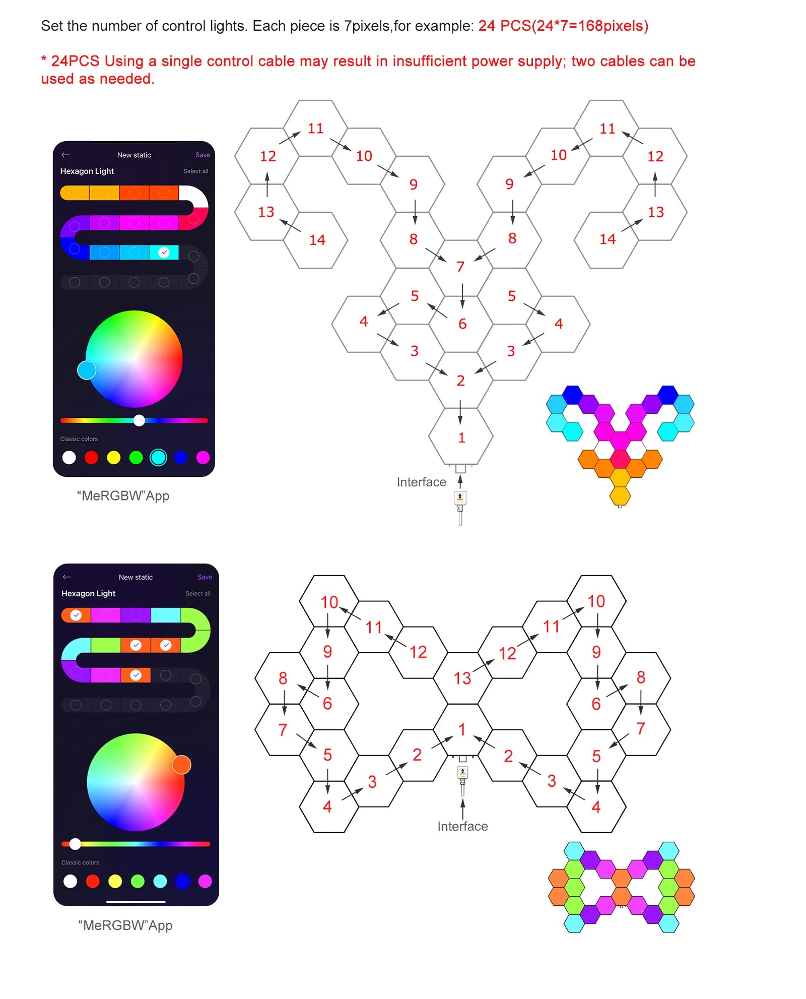 Smart LED Hexagonal Wall Lamp Quantum Panel Music Sync APP Control for Game Room Bedroom Living Room Decor Birthday Christm Gift