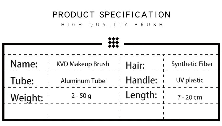 Kat Von D  Makeup Brush Set & Kit Foundation Blush Highlight Concealer Powder Sculpting Eyeshadow Brush KVD Brand Makeup Brush