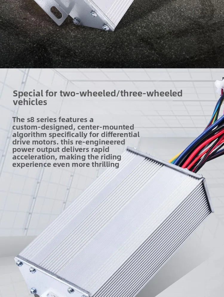 Electric Scooter Controller 36V48V 350W1000W6 Tube 60 Brushless Dual-mode Two Wheeled Tricycle with Stable High-quality Output